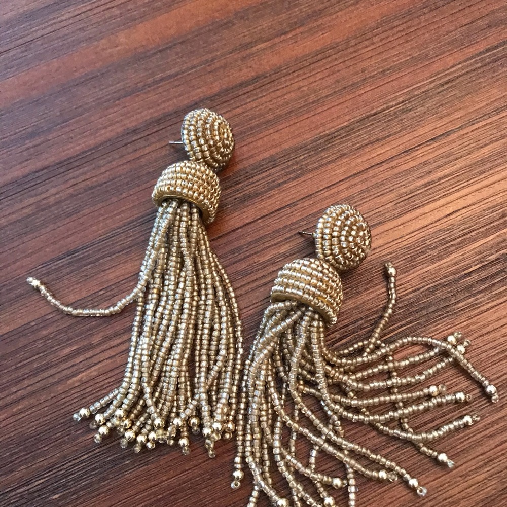 Gold beaded earrings